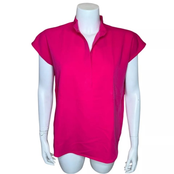 Figs Tops Figs Rafaela Oversized Scrub Top Xs Cap Sleeve Hot Pink